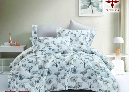 4-Piece Single Size Comforter Set - 100% Cotton