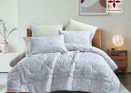 4-Piece Single Size Comforter Set - 100% Cotton