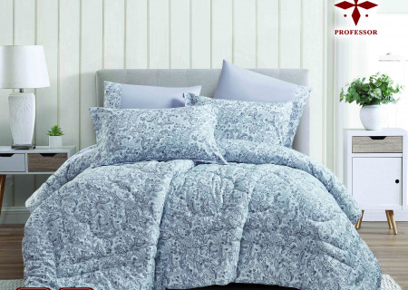 4-Piece Single Size Comforter Set - 100% Cotton