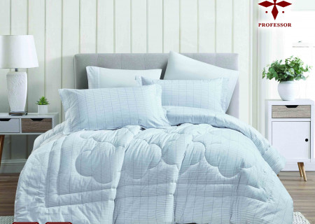 4-Piece Single Size Comforter Set - 100% Cotton