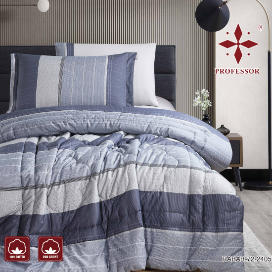 4-Piece Single Size Comforter Set - 100% Cotton 4-Piece Single Size Comforter Set - 100% Cotton
