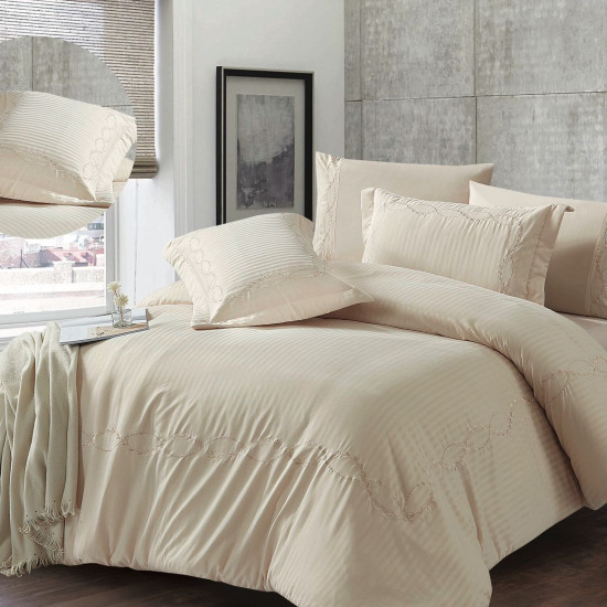 Elegant 6-Piece Bedding Set – Comforter, Fitted Sheet & Pillowcases (230x250 cm)