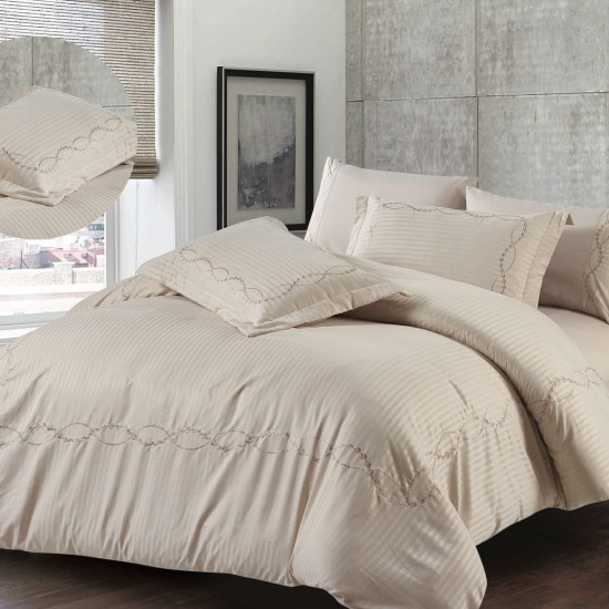 Elegant 6-Piece Bedding Set – Comforter, Fitted Sheet & Pillowcases (230x250 cm)