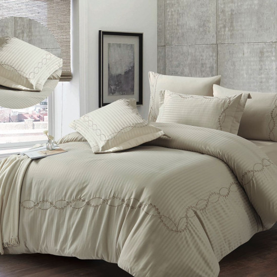Elegant 6-Piece Bedding Set – Comforter, Fitted Sheet & Pillowcases (230x250 cm)