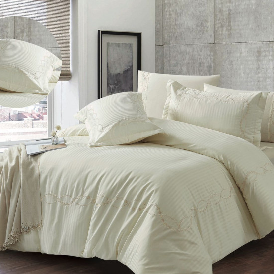 Elegant 6-Piece Bedding Set – Comforter, Fitted Sheet & Pillowcases (230x250 cm)
