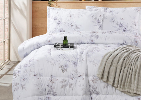 Queen Size 4PCS Bedding Set – Comforter, Fitted Sheet & Pillowcases