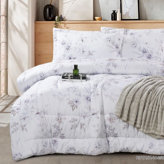 Queen Size 4PCS Bedding Set – Comforter, Fitted Sheet & Pillowcases