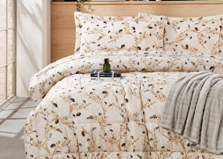 Queen Size 4PCS Bedding Set – Comforter, Fitted Sheet & Pillowcases