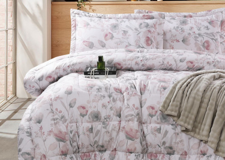 Queen Size 4PCS Bedding Set – Comforter, Fitted Sheet & Pillowcases