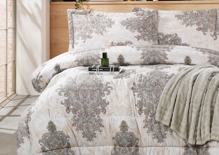 Queen Size 4PCS Bedding Set – Comforter, Fitted Sheet & Pillowcases