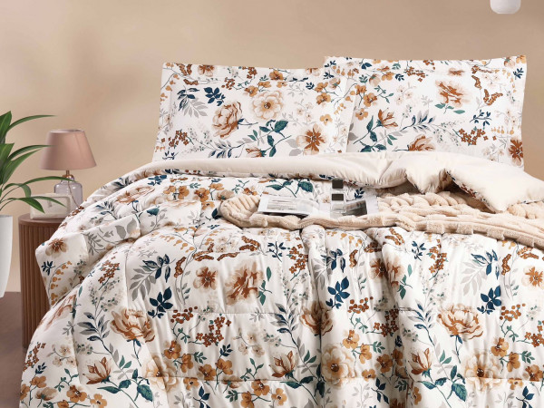 Queen Size 4PCS Bedding Set – Comforter, Fitted Sheet & Pillowcases