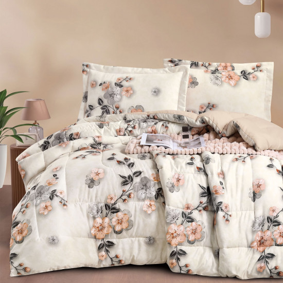 4 Pcs Queen Size Micro Comforter Set – Soft & Comfortable Bedding Set