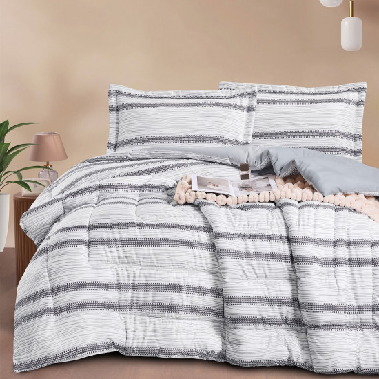 4 Pcs Queen Size Micro Comforter Set – Soft & Comfortable Bedding Set