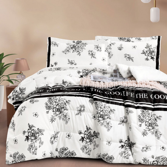 4 Pcs Queen Size Micro Comforter Set – Soft & Comfortable Bedding Set