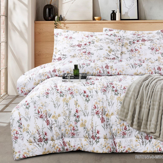 Queen Size 4PCS Bedding Set – Comforter, Fitted Sheet & Pillowcases