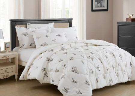 100% COTTON DUVET COVER 6PCS SET SUPERKING SIZE 240X260CM