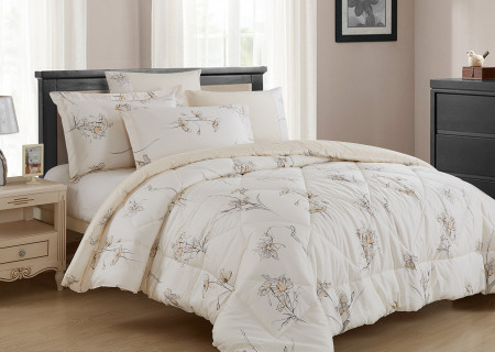 100% Pure Cotton 6 Pcs Comforter Set