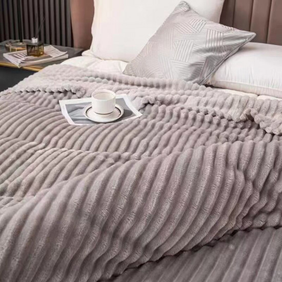 Soft & Elegant Single Size Flannel Blanket  160X240 cm