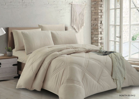 4PC COMFORTER SET-SINGLE 160 × 220 cm