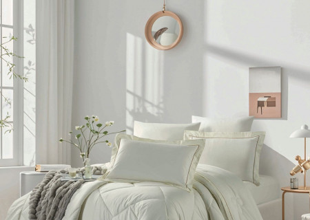 Premium Double 6-Piece Comforter Bedding Set – 100% Cotton | 300 Thread Count