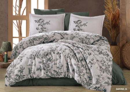 6-Piece Double Super King Size Comforter Set – 100% Super Premium Turkish Cotton, Double-Face Design