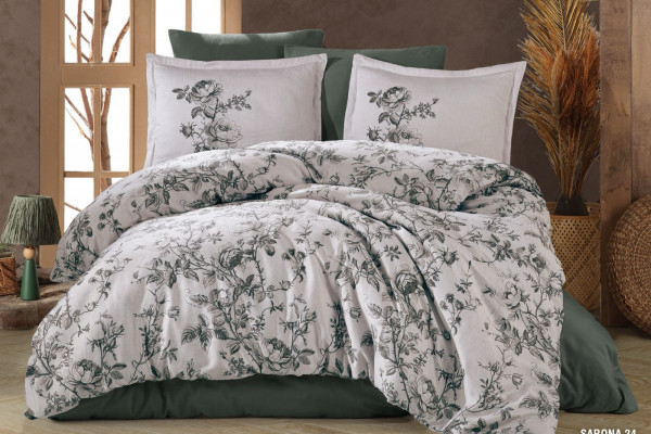 6-Piece Double Super King Size Comforter Set – 100% Super Premium Turkish Cotton, Double-Face Design