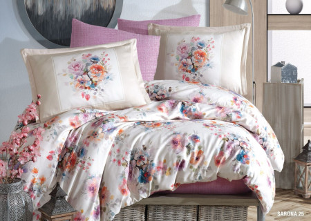 6-Piece Double Super King Size Comforter Set – 100% Super Premium Turkish Cotton, Double-Face Design