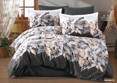 6-Piece Double Super King Size Comforter Set – 100% Super Premium Turkish Cotton, Double-Face Design