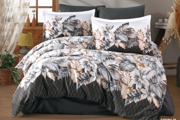 6-Piece Double Super King Size Comforter Set – 100% Super Premium Turkish Cotton, Double-Face Design