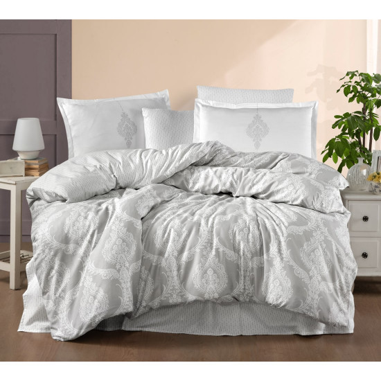 6-Piece Double Super King Size Comforter Set – 100% Super Premium Turkish Cotton, Double-Face Design