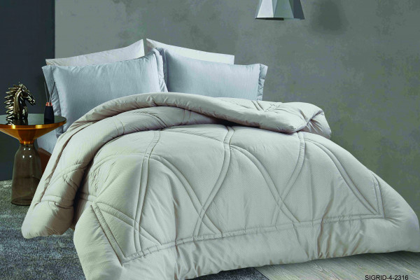 6-Piece Double Super King Size Comforter Set – Double Face