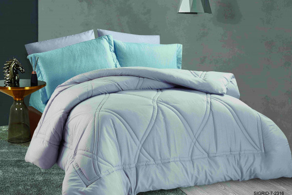 6-Piece Double Super King Size Comforter Set – Double Face