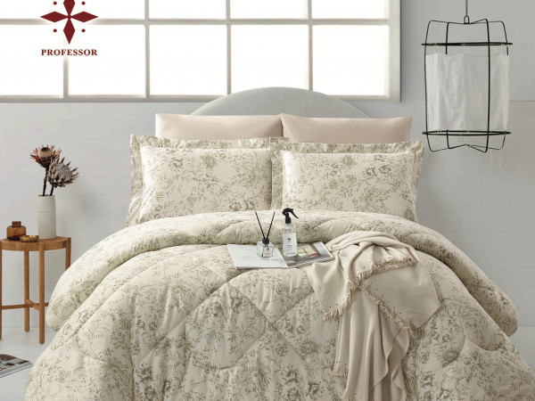 100% Cotton Comforter Set – 4-Piece Single Bed Bedding