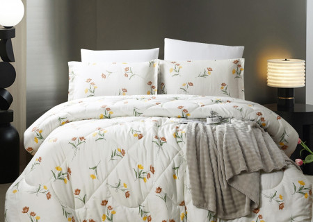 100% PURE COTTON , SUPERKING SIZE 6PCS COMFORTER SET