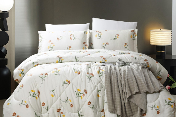 100% PURE COTTON , SUPERKING SIZE 6PCS COMFORTER SET