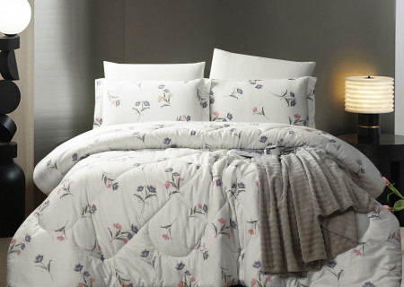 100% PURE COTTON , SUPERKING SIZE 6PCS COMFORTER SET