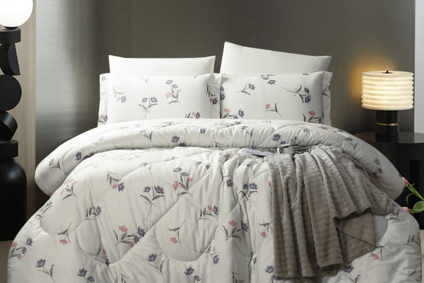 100% PURE COTTON , SUPERKING SIZE 6PCS COMFORTER SET