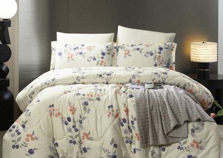 100% PURE COTTON , SUPERKING SIZE 6PCS COMFORTER SET