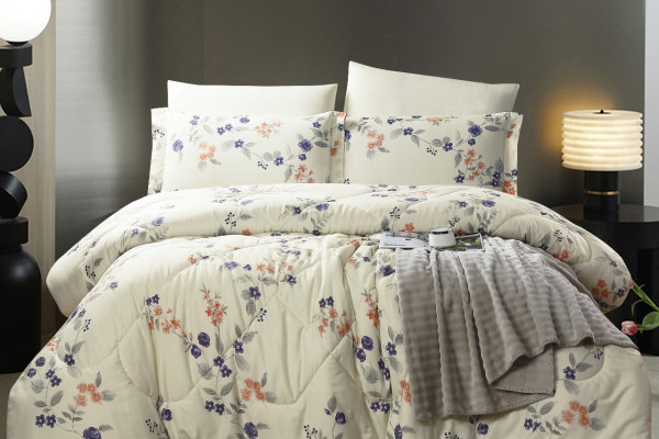 100% PURE COTTON , SUPERKING SIZE 6PCS COMFORTER SET