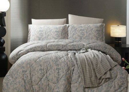 100% PURE COTTON , SUPERKING SIZE 6PCS COMFORTER SET