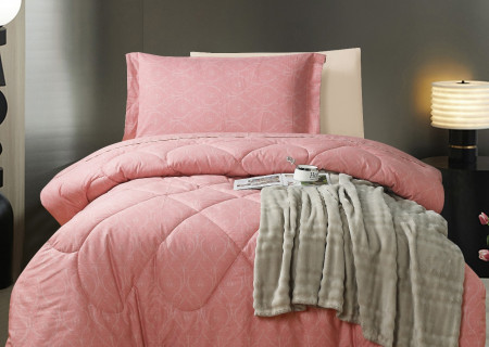 100% Cotton Comforter Set – 4-Piece Single Bed Bedding