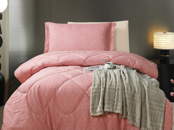 100% Cotton Comforter Set – 4-Piece Single Bed Bedding