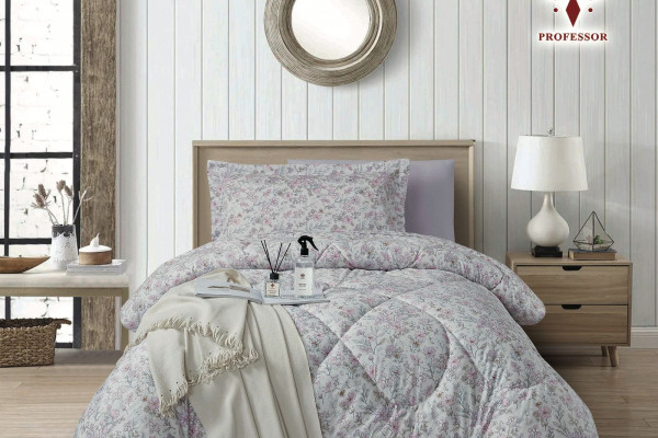 100% Cotton Comforter Set – 4-Piece Single Bed Bedding