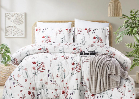 100% PURE COTTON , SUPERKING SIZE 6PCS COMFORTER SET