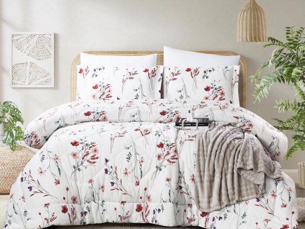 100% PURE COTTON , SUPERKING SIZE 6PCS COMFORTER SET