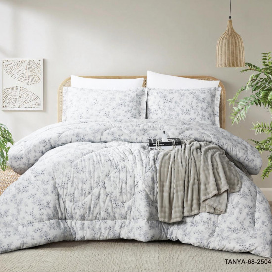 100% PURE COTTON , SUPERKING SIZE 6PCS COMFORTER SET