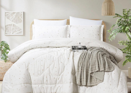 100% PURE COTTON , SUPERKING SIZE 6PCS COMFORTER SET