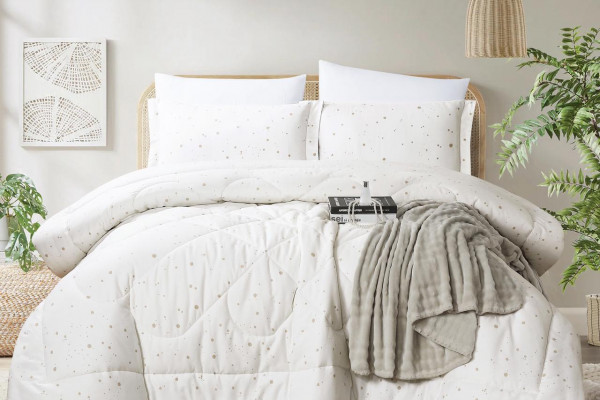 100% PURE COTTON , SUPERKING SIZE 6PCS COMFORTER SET