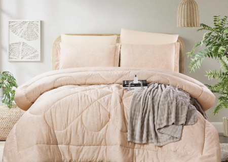 100% PURE COTTON , SUPERKING SIZE 6PCS COMFORTER SET