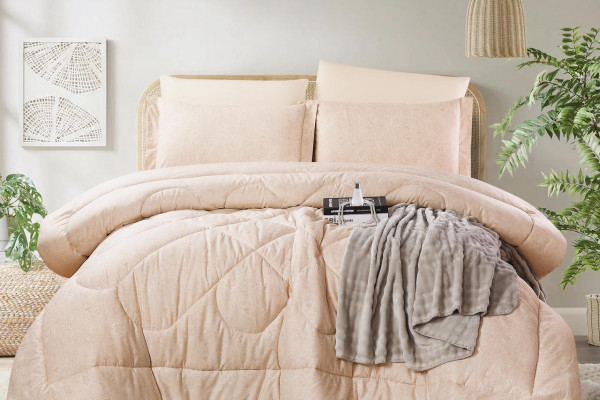 100% PURE COTTON , SUPERKING SIZE 6PCS COMFORTER SET